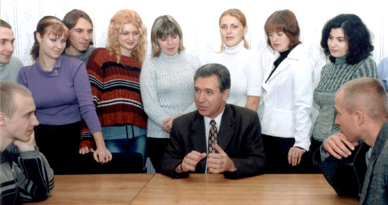 Director - Viktor Moroz with his students