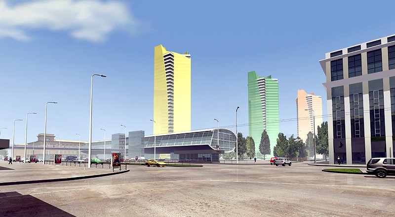 Conception of area reclamation near the metro station "Nauchnaya"